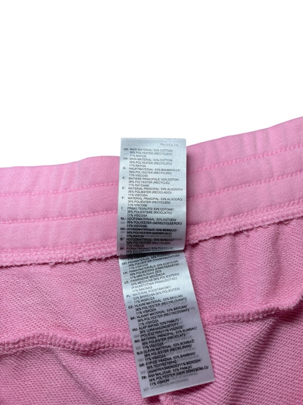 Adidas Women's Essentials Linear French Terry Shorts in Light Pink Size XL - Picture 9 of 13